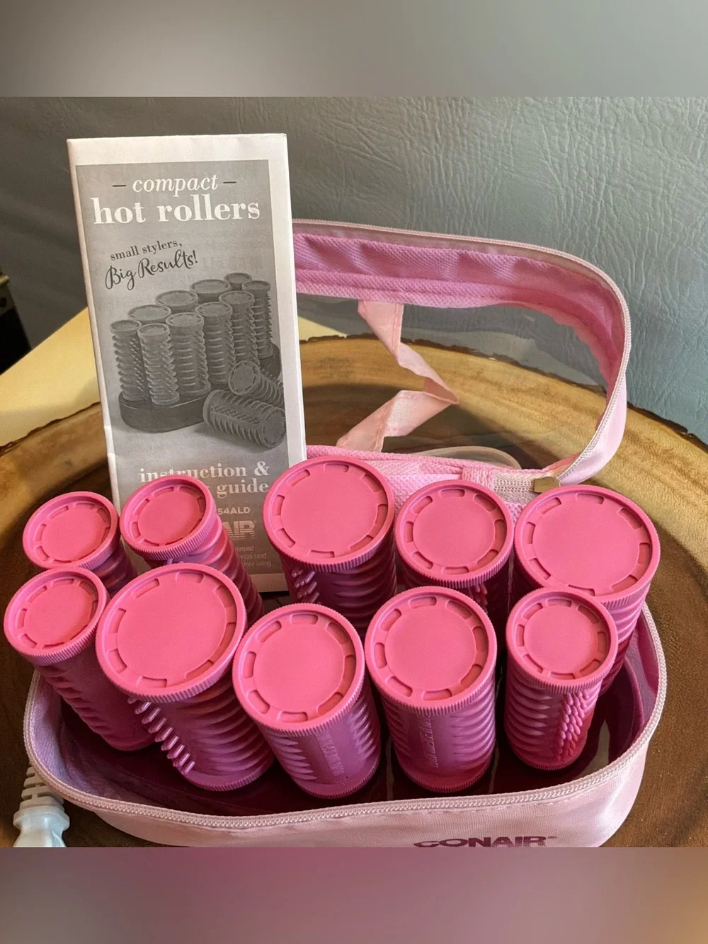 🌙✨Conair Pink Compact Hot Rollers Set